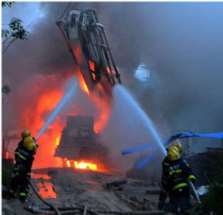 電纜著火，礦工遇難！
